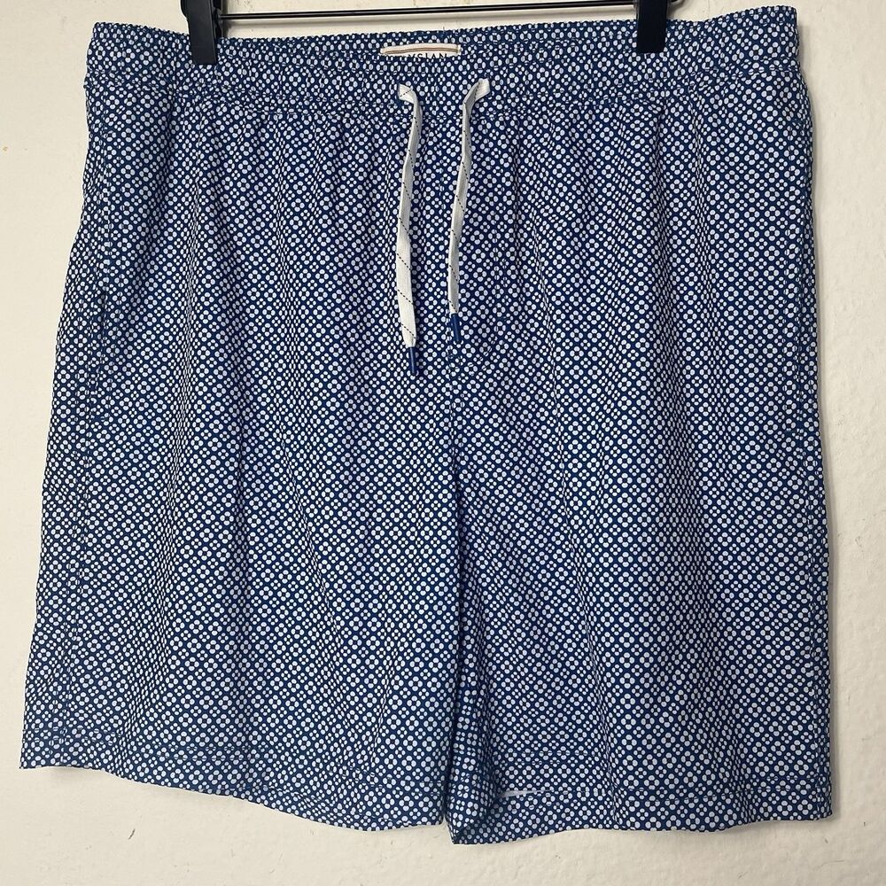Elysian Supply Company Swim Lined Shorts Mens Sz L Blue Drawstring 3 Pockets